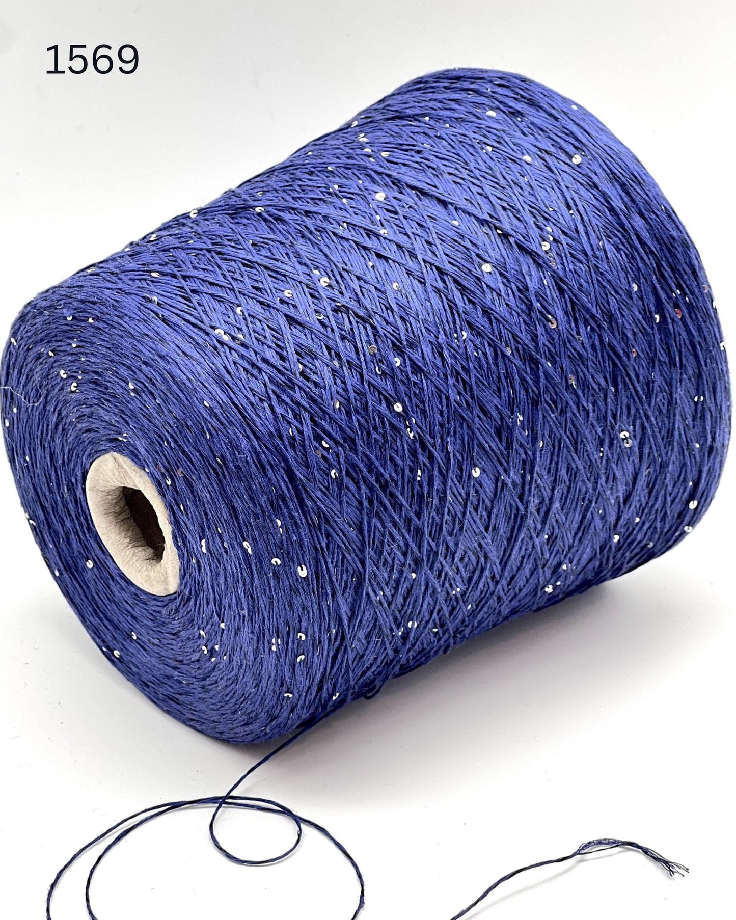 Hilo brillante de seda y lino Paillettes, SAINT TROPEZ, hilo italiano de lujo de RiGo, en ovillos o conos, grosor fingering, 400 m/100 g (437 y/3,52 oz)