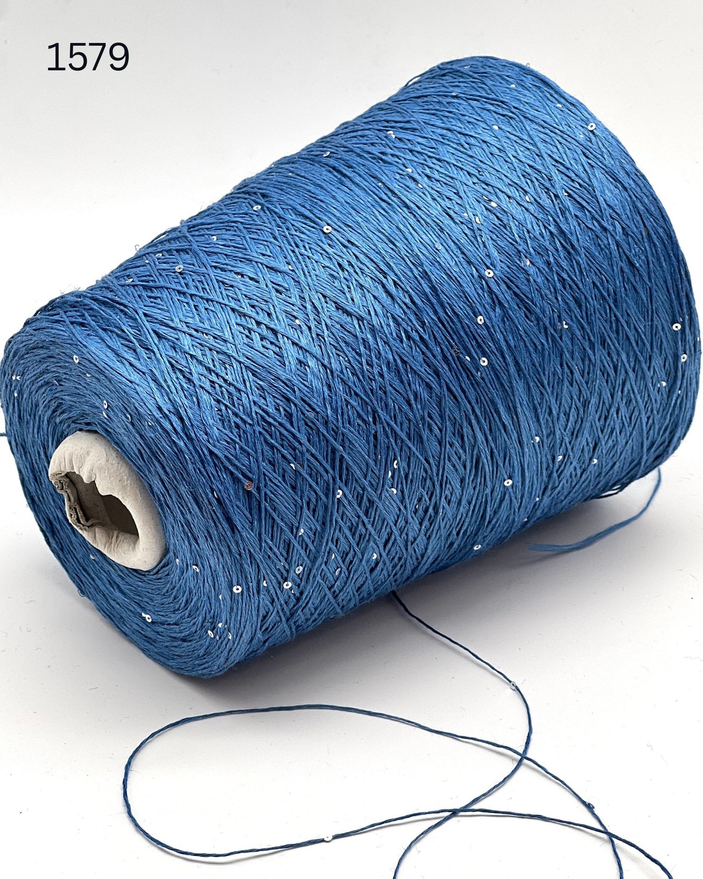 Hilo brillante de seda y lino Paillettes, SAINT TROPEZ, hilo italiano de lujo de RiGo, en ovillos o conos, grosor fingering, 400 m/100 g (437 y/3,52 oz)
