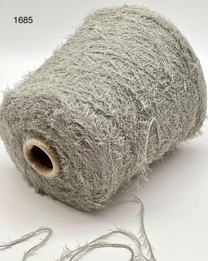 GRASS EYELASH Cotton Yarn, TAGLIATINO, Premium Italian Yarn by G&G Filati, Balls or Cones, Fingering  Weight: 410m/100g (448y/3.52oz)