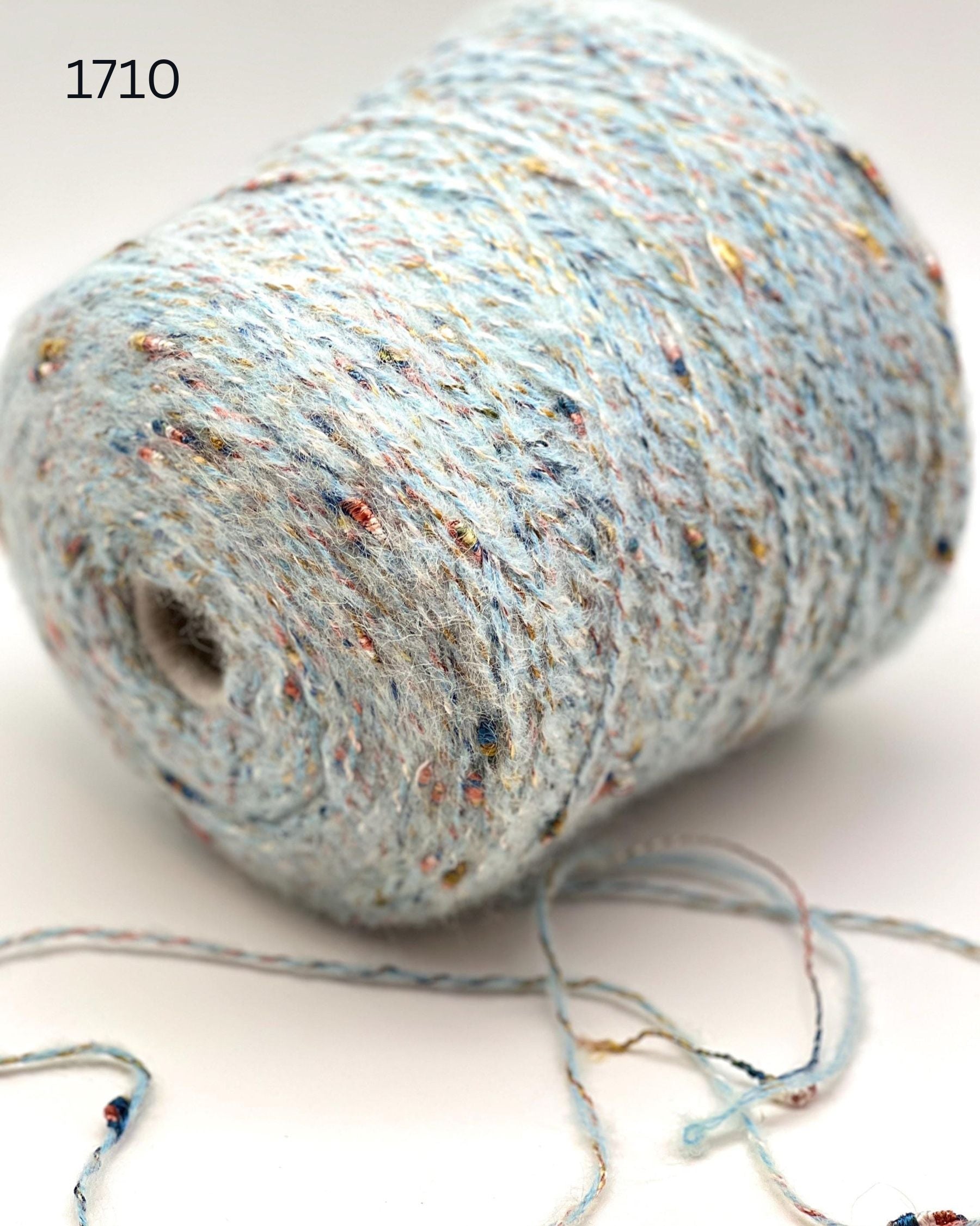 RiGo Taurus Italian baby alpaca boucle textured aran weight yarn in hand wound balls from iDOKNiT