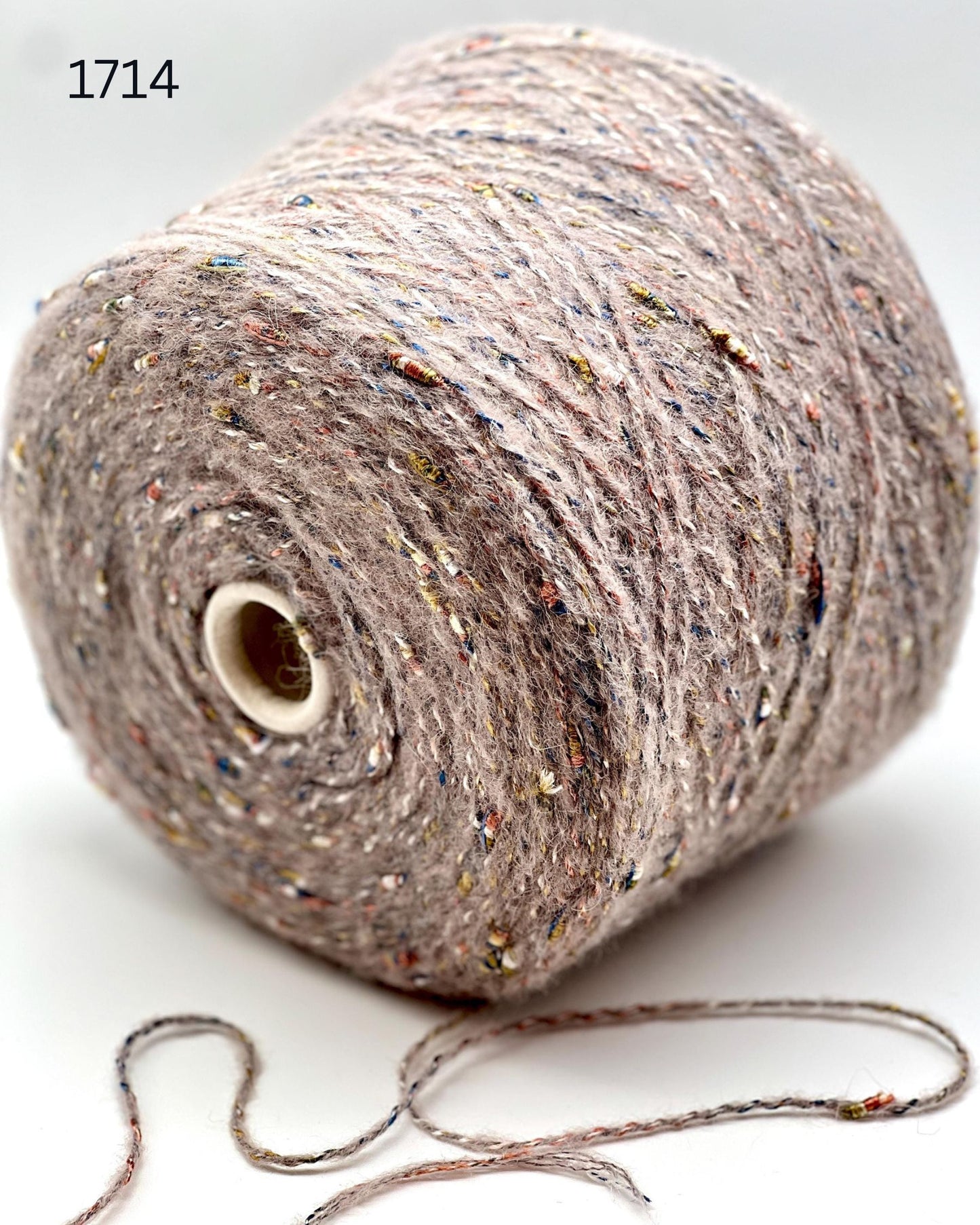RiGo Taurus Italian baby alpaca boucle textured aran weight yarn in hand wound balls from iDOKNiT