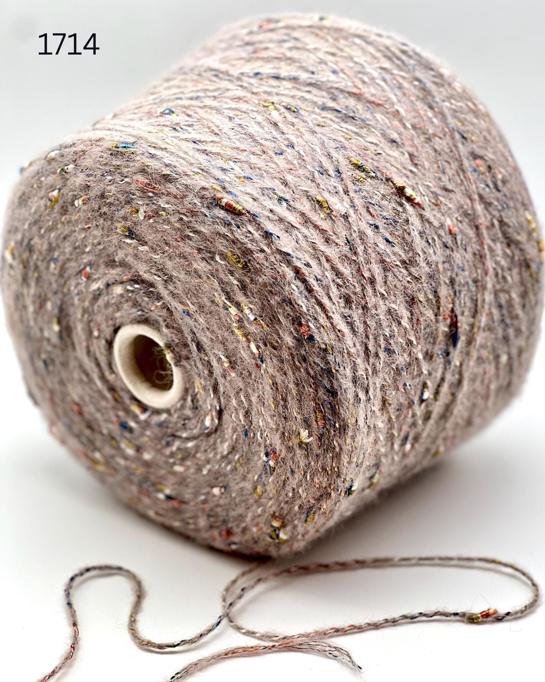 RiGo Taurus Italian baby alpaca boucle textured aran weight yarn in hand wound balls from iDOKNiT