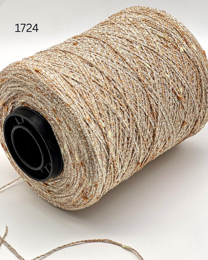 Ri.Go Stellina cotton metallic lurex cocoon slub sport weight yarn from iDOKNiT