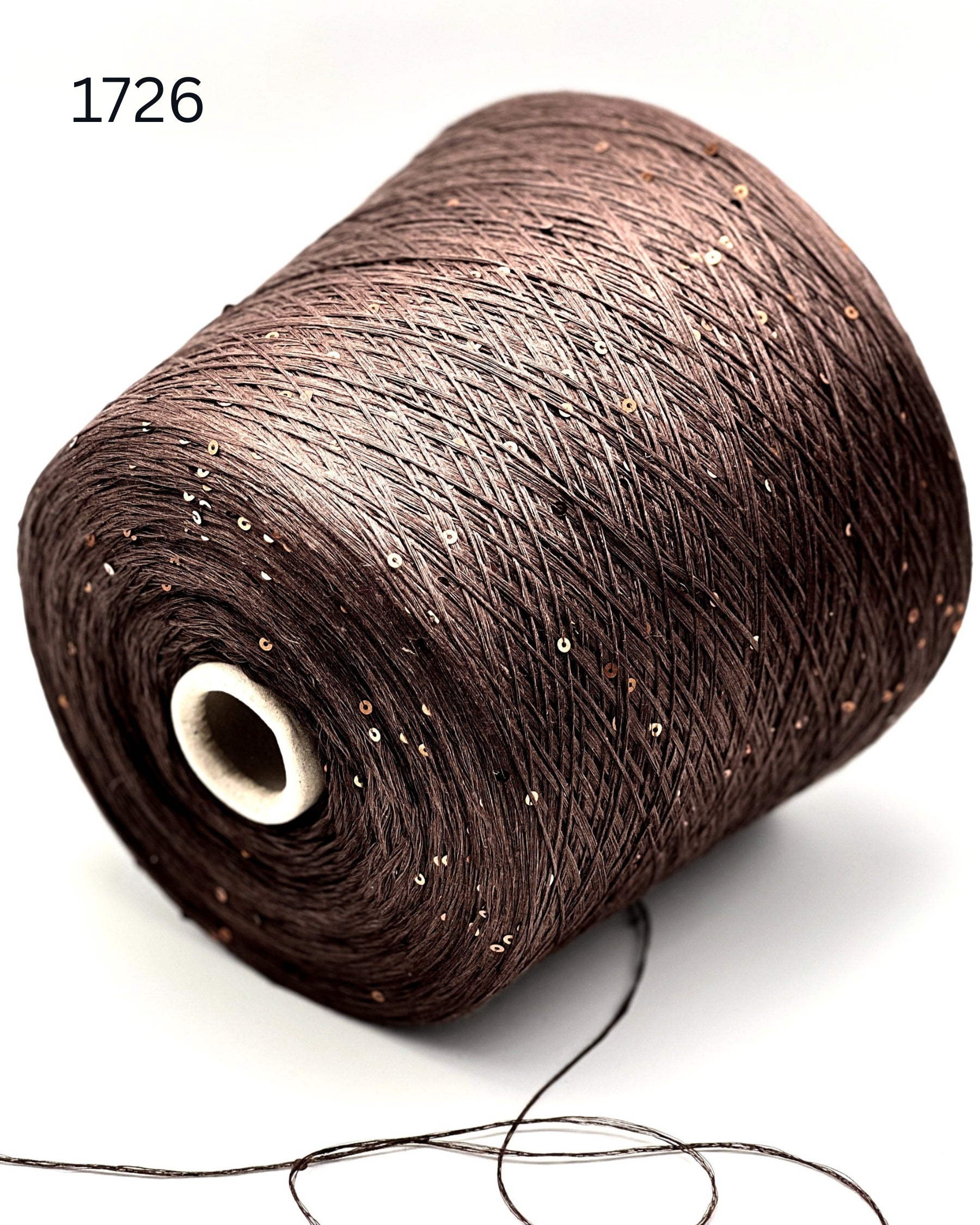 GG FILATI BELLINO Italian 100 percent flax linen fingering weight yarn with integrated 2mm micro sequins on cone for knitting crochet weaving from iDOKNiT