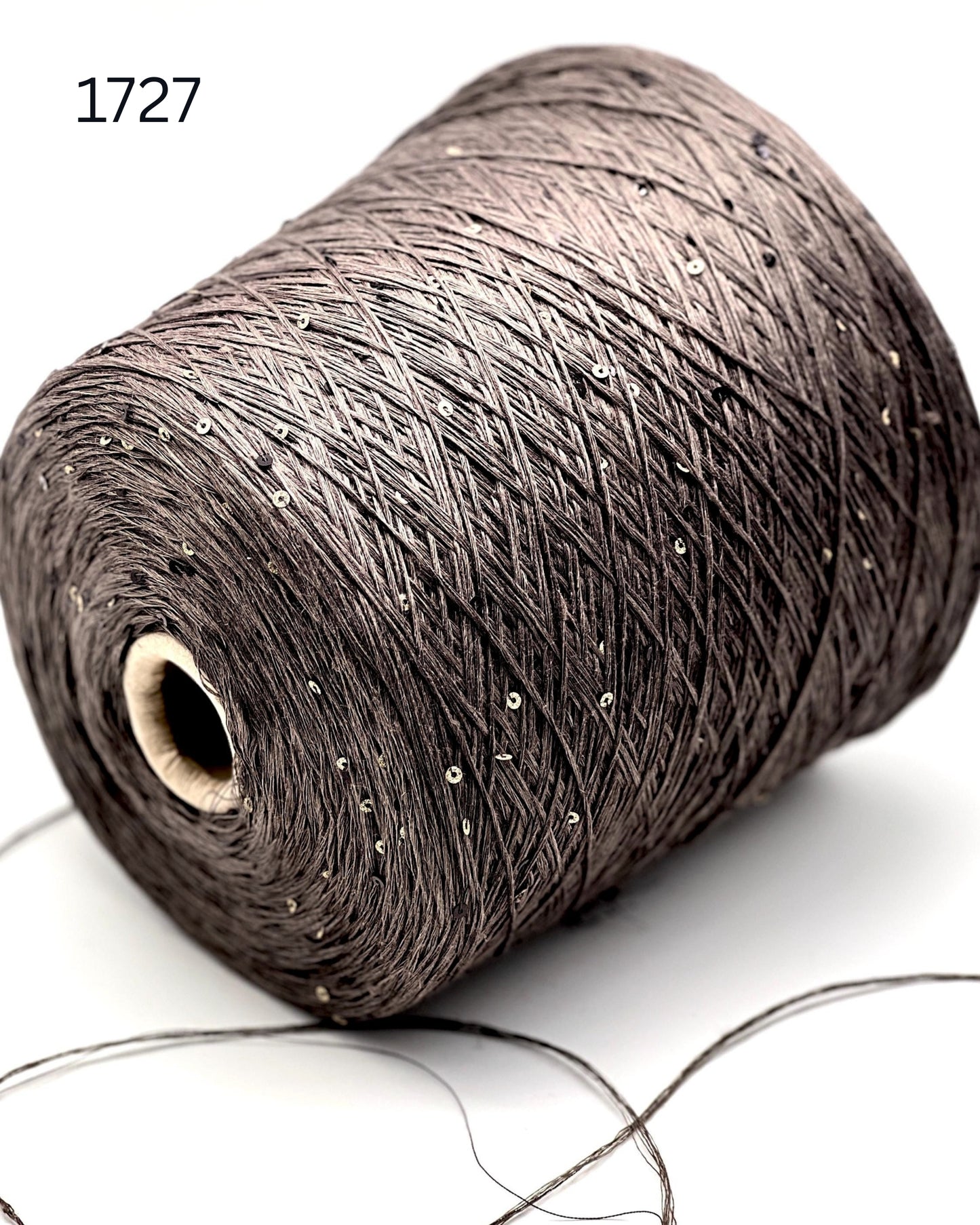 GG FILATI BELLINO Italian 100 percent flax linen fingering weight yarn with integrated 2mm micro sequins on cone for knitting crochet weaving from iDOKNiT