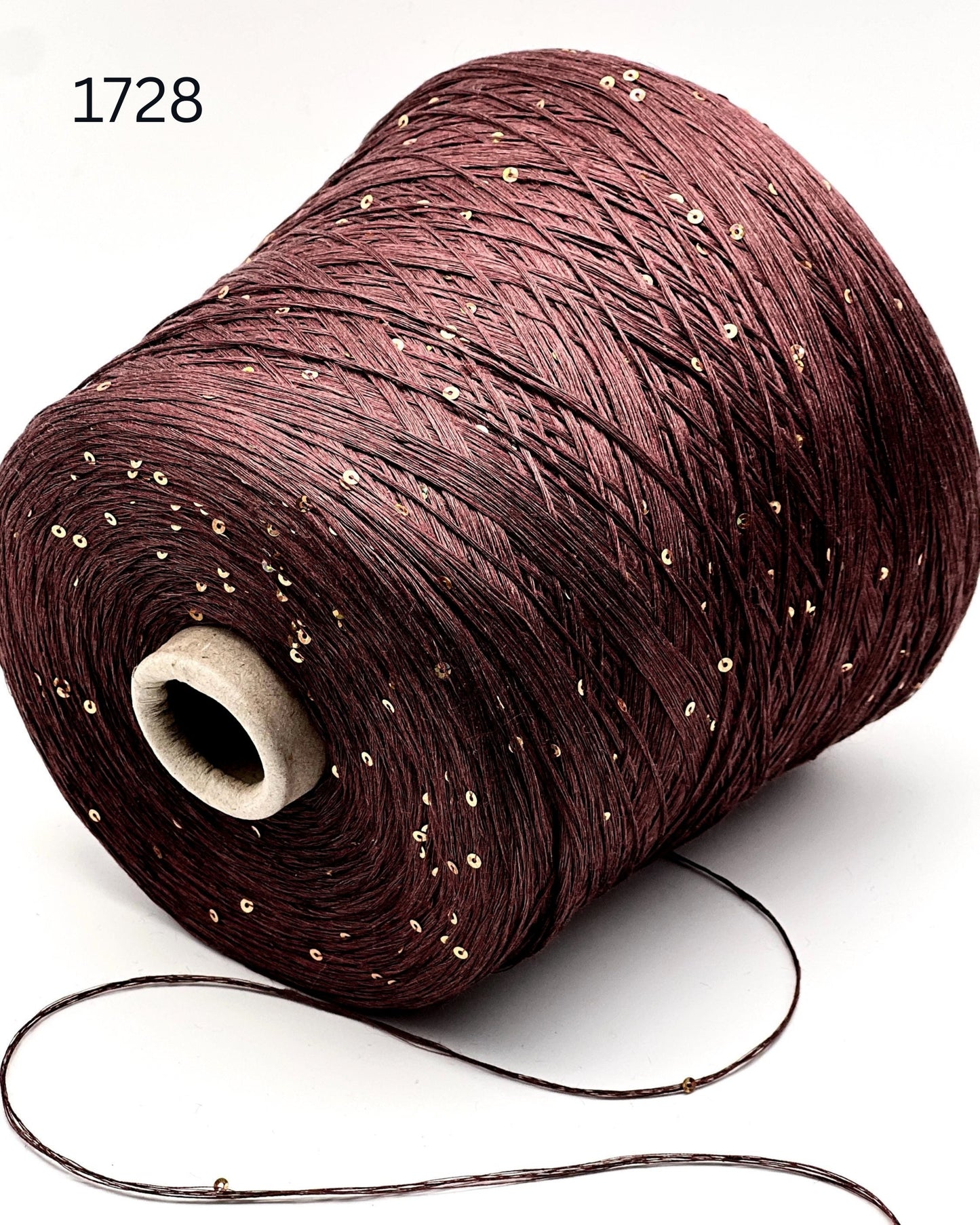 GG FILATI BELLINO Italian 100 percent flax linen fingering weight yarn with integrated 2mm micro sequins on cone for knitting crochet weaving from iDOKNiT