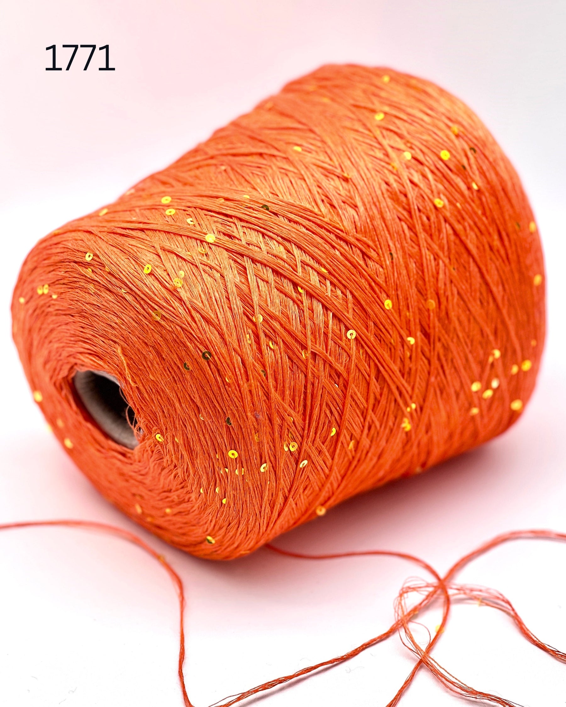 GG FILATI BELLINO Italian 100 percent flax linen fingering weight yarn with integrated 2mm micro sequins on cone for knitting crochet weaving from iDOKNiT