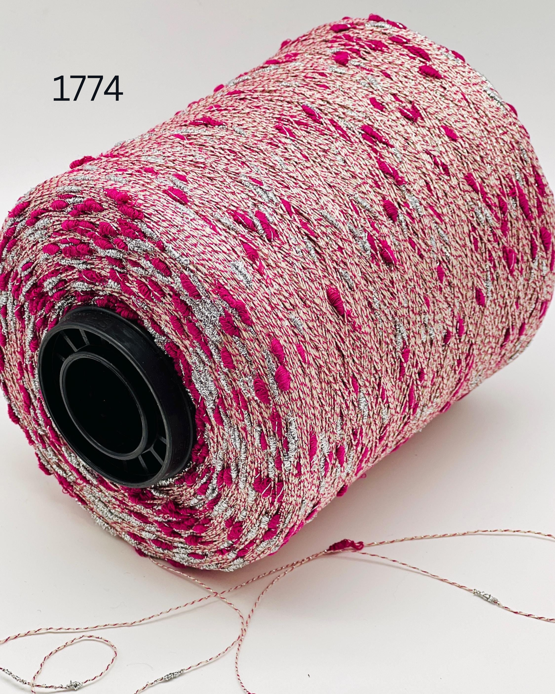 Luxury Italian cotton lurex yarn SUNFLOWER by RiGo
Textured cocoon sparkle yarn for Chanel style knitting
Italian lace weight cotton yarn with lurex cocoons
RiGo SUNFLOWER artistic textured fashion yarn
Luxury Italian yarn for couture knitwear and weaving