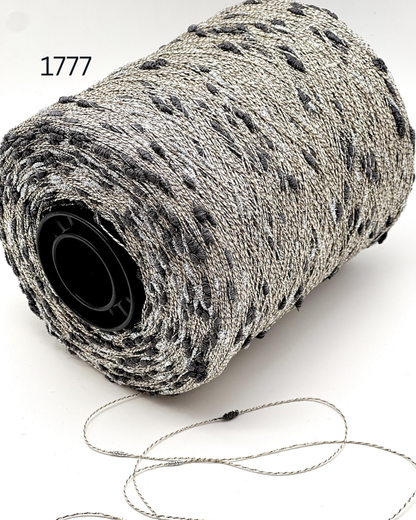 Luxury Italian cotton lurex yarn SUNFLOWER by RiGo
Textured cocoon sparkle yarn for Chanel style knitting
Italian lace weight cotton yarn with lurex cocoons
RiGo SUNFLOWER artistic textured fashion yarn
Luxury Italian yarn for couture knitwear and weaving