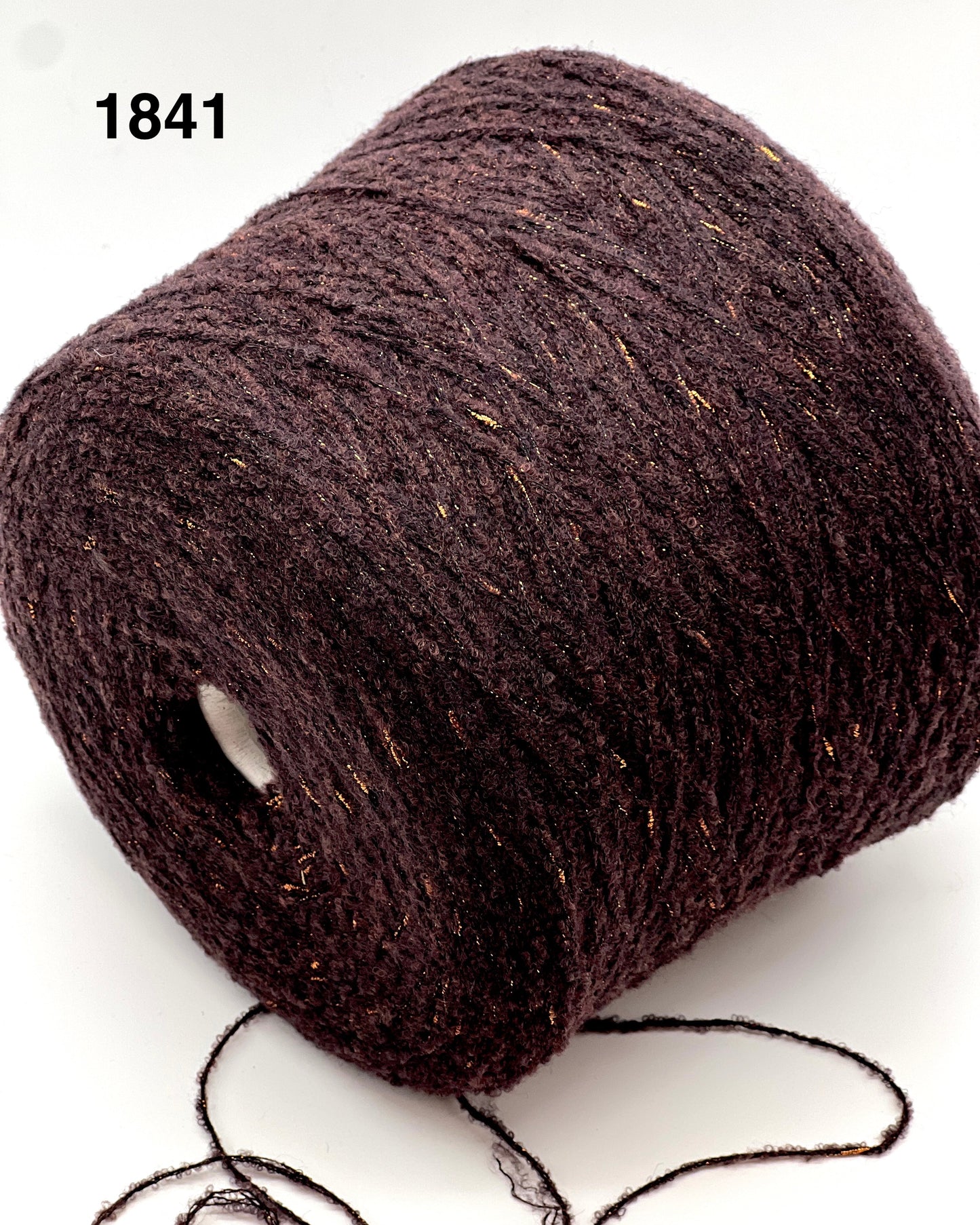Brown yarn ball with a white background, color 1841