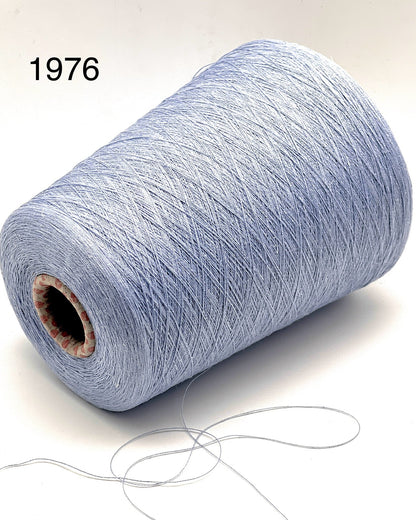 Servizi e Seta GANSHU luxury Italian yarn on cone, 55% mulberry silk and 45% linen blend, extra-fine lace weight for summer knitting and crochet at iDOKNiT.