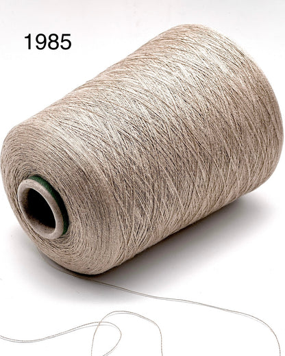 Servizi e Seta GANSHU luxury Italian yarn on cone, 55% mulberry silk and 45% linen blend, extra-fine lace weight for summer knitting and crochet at iDOKNiT.