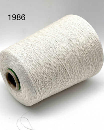 Servizi e Seta GANSHU luxury Italian yarn on cone, 55% mulberry silk and 45% linen blend, extra-fine lace weight for summer knitting and crochet at iDOKNiT.