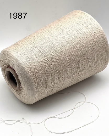 Servizi e Seta GANSHU luxury Italian yarn on cone, 55% mulberry silk and 45% linen blend, extra-fine lace weight for summer knitting and crochet at iDOKNiT.