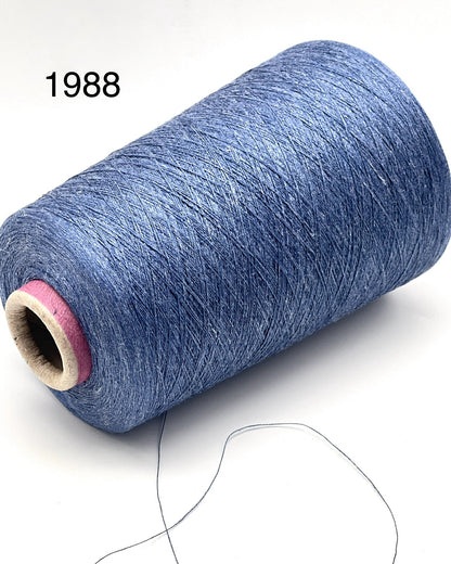 Servizi e Seta GANSHU luxury Italian yarn on cone, 55% mulberry silk and 45% linen blend, extra-fine lace weight for summer knitting and crochet at iDOKNiT.