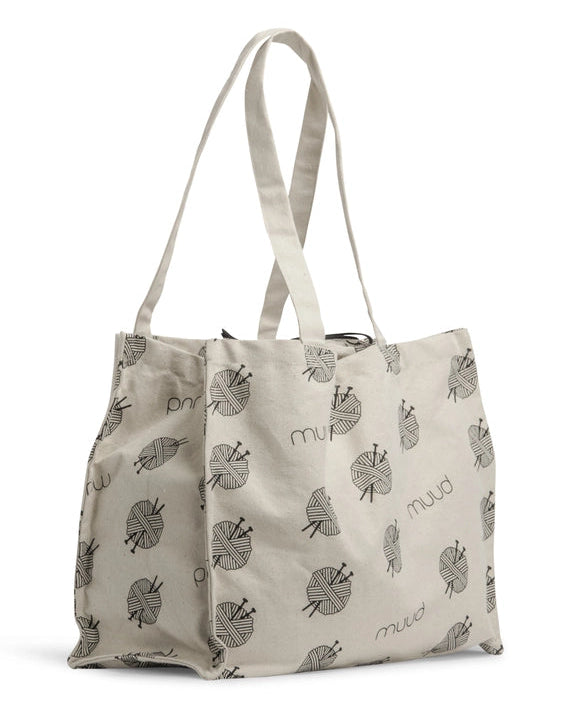 muud recycled cotton shopper tote bag canvas reusable project bag from iDOKNiT