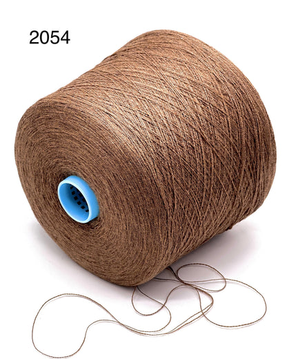 Premium extra-fine Italian merino lace weight yarn by Zegna Baruffa, available in a variety of solid and melange tones on cones, professionally curated for the luxury hand-knit and machine-knit collection at iDOKNiT.