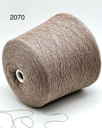 Prestige iDOKNiT ELEGANCE 100% Cashmere lace weight yarn, 2-ply Nm 2/36 construction, sourced from Italian luxury fashion stock for elite softness and professional knitting.
