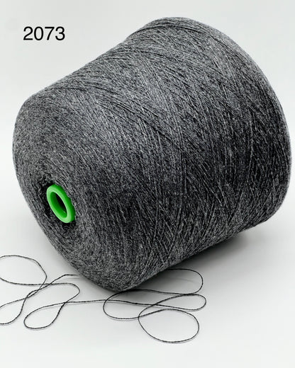 Elite iDOKNiT PRESTIGE 100% Cashmere lace weight yarn, 2-ply Nm 2/26 construction, premium Chinese fiber ordered by Italian luxury manufacturers and sourced from the Italian yarn stock market.