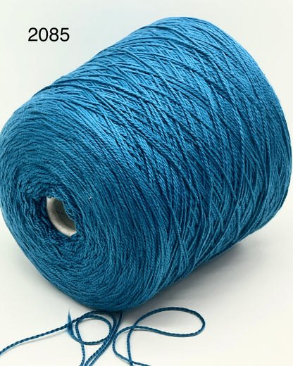 Elite iDOKNiT luxury cotton yarn, SCIROCCO by RiGo Italy. 100% mercerized cotton DK weight, Nm 2/5000. Authentic Italian-made high-sheen yarn curated by iDOKNiT for professional knitting.