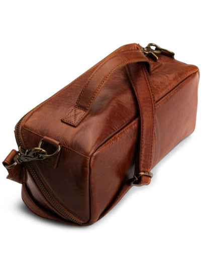 muud Cleo genuine leather box style crossbody project bag from iDOKNiT