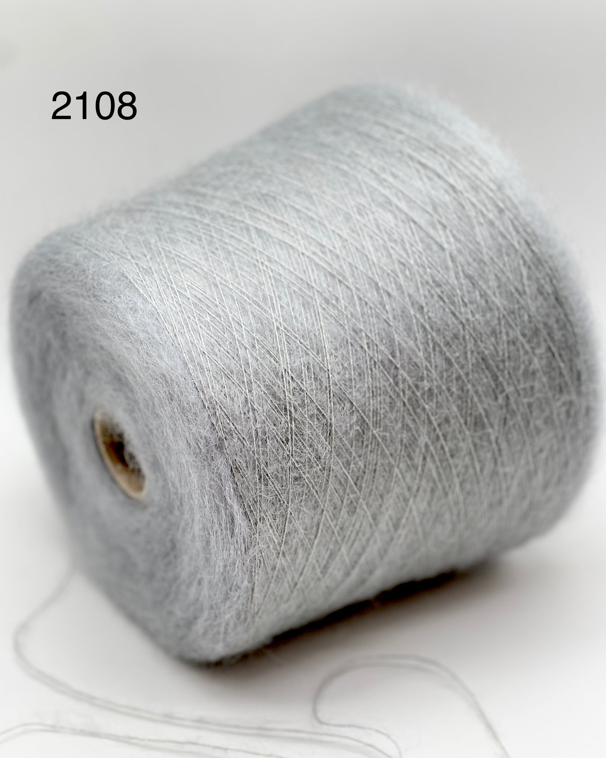 Elite iDOKNiT luxury lace weight yarn, AURORA by Filcom Italy. 70% super kid mohair and 30% silk blend, Nm 8500. Authentic Italian-made fluffy yarn with a dreamy halo and elegant silk core curated by iDOKNiT for professional knitting