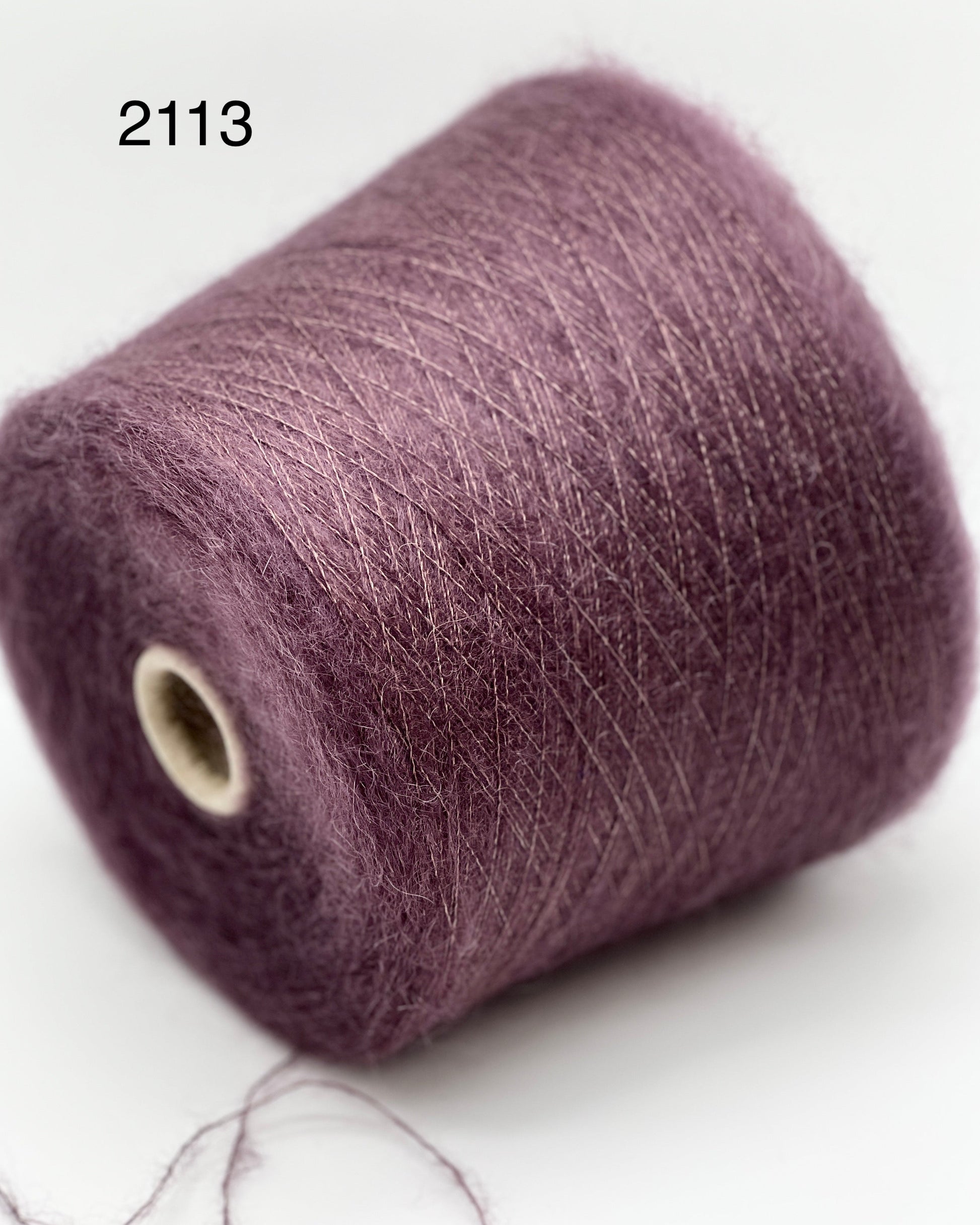 Elite iDOKNiT luxury lace weight yarn, AURORA by Filcom Italy. 70% super kid mohair and 30% silk blend, Nm 8500. Authentic Italian-made fluffy yarn with a dreamy halo and elegant silk core curated by iDOKNiT for professional knitting