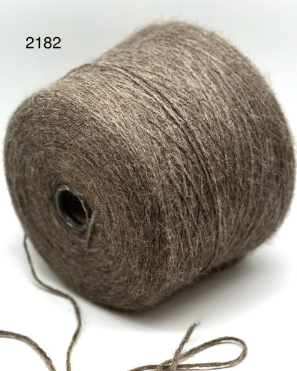 Exclusive iDOKNiT sport weight yarn, CATENA RIBE by Di.Ve Italy. High-end blend of 63% superfine alpaca and 37% polyamide featuring a modern chainette (chain-cable) structure, providing 300m per 100g. Authentic Italian-made luxury fiber curated by iDOKNiT for lightweight, halo-soft knitwear with excellent thermal properties and durability.