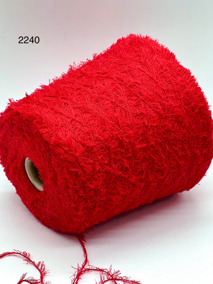 GRASS EYELASH Cotton Yarn, TAGLIATINO, Premium Italian Yarn by G&G Filati, Balls or Cones, Fingering  Weight: 410m/100g (448y/3.52oz)