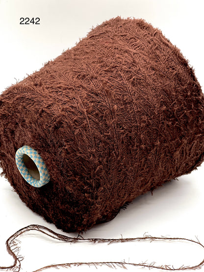 GRASS EYELASH Cotton Yarn, TAGLIATINO, Premium Italian Yarn by G&G Filati, Balls or Cones, Fingering  Weight: 410m/100g (448y/3.52oz)