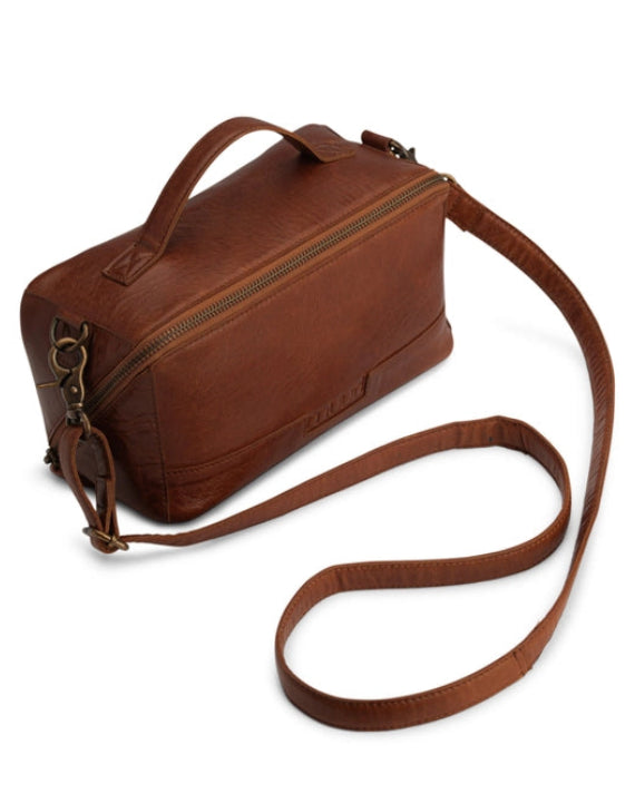 muud Cleo genuine leather box style crossbody project bag from iDOKNiT