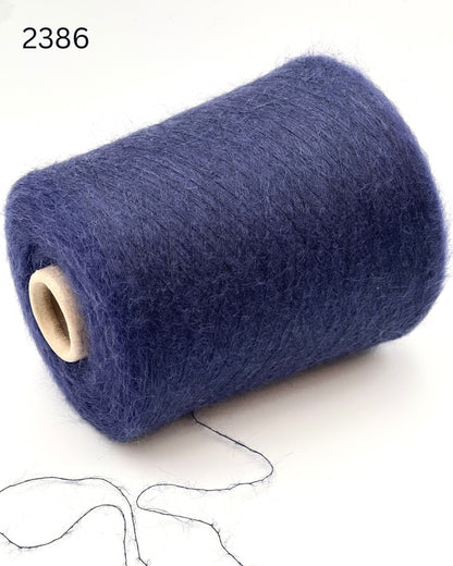 FILATI BE.MI.VA PRESTIGE Babykid Mohair halo yarn cone, luxury Italian lace yarn for knitting, weaving, and machine knitting