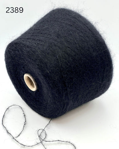 Exclusive iDOKNiT extra fine lace weight yarn, ASTRO by IGEA Italy. A luxury cloud-like blend of 67% superkid mohair, 30% polyamide, and 3% extra fine merino wool providing 1000m per 100g. Authentic Italian-made premium fiber curated by iDOKNiT for airy, delicate lace knitting, lightweight garments, and elegant multi-strand fiber blending.