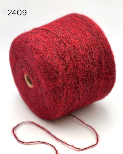 Igea SPARKLING luxury superkid mohair and wool blend Italian chainette yarn with integrated glitter sparkle for holiday knitting at iDOKNiT.