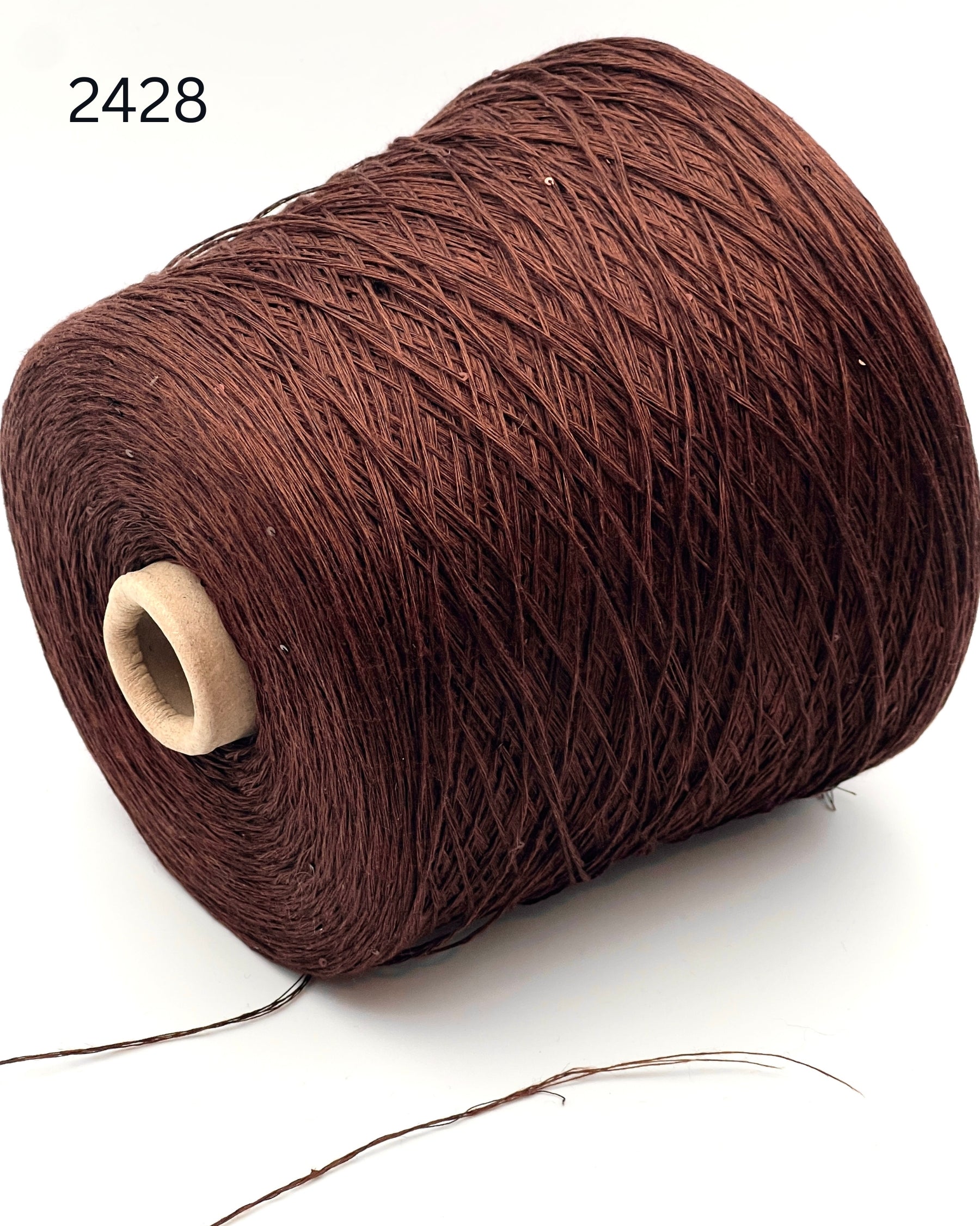 G&G FILATI PAILLETTES Italian 100 percent linen lace weight yarn with integrated 2mm micro sequins on cone for knitting crochet weaving and machine knitting