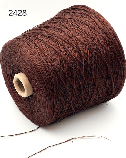 G&G FILATI PAILLETTES Italian 100 percent linen lace weight yarn with integrated 2mm micro sequins on cone for knitting crochet weaving and machine knitting