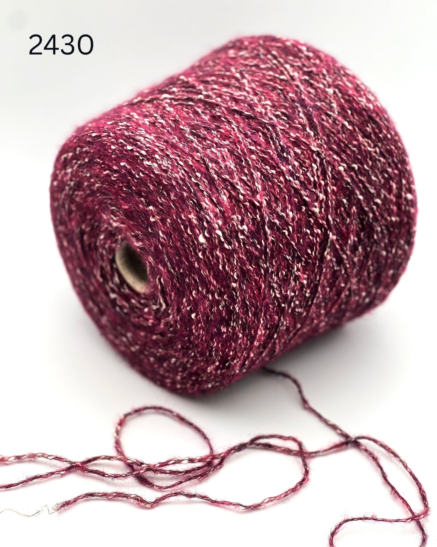 LINEAPIU TACOS Italian cotton linen wool blend DK weight irregular slub fantasy textured yarn on cone for knitting crochet and weaving from iDOKNiT