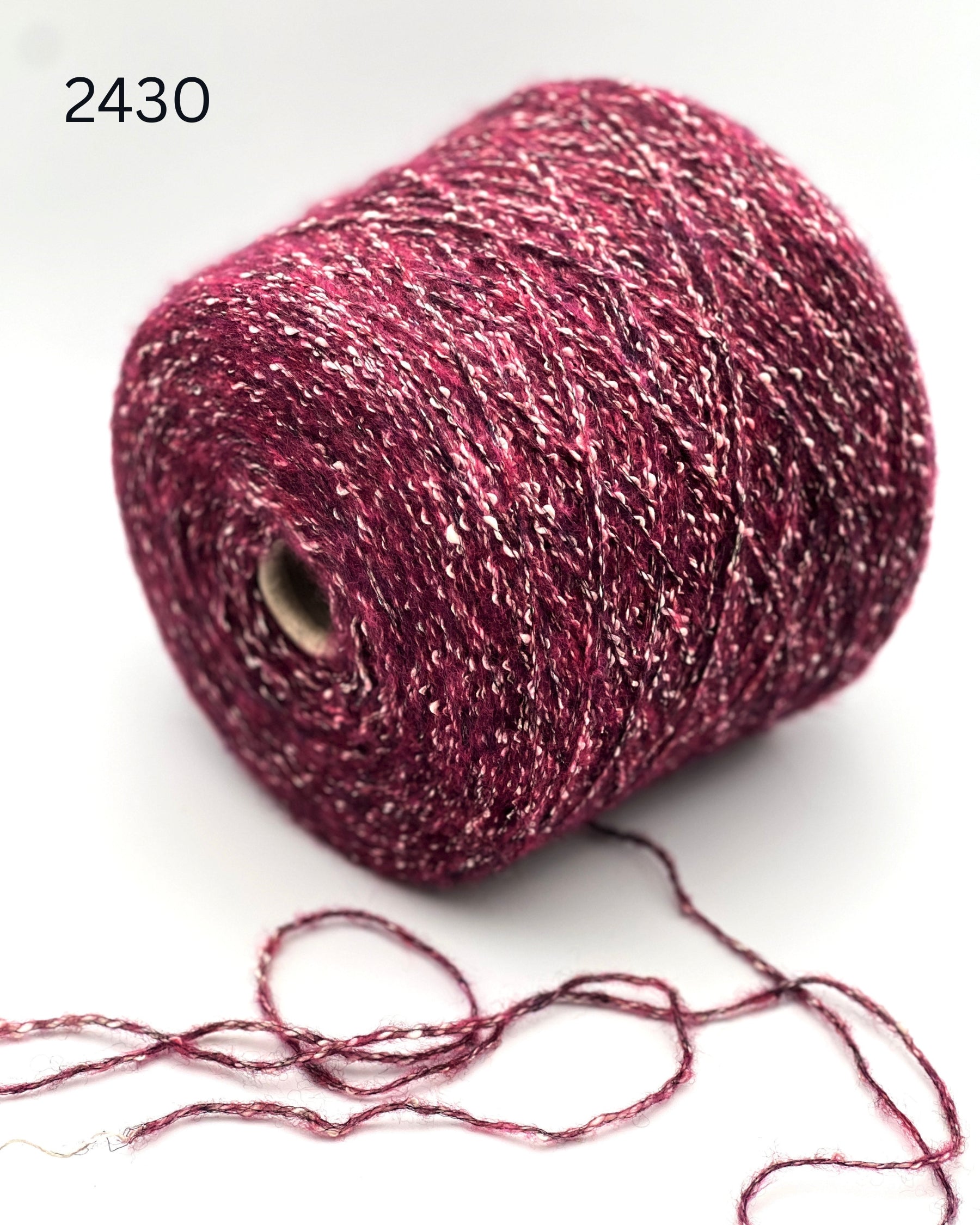 LINEAPIU TACOS Italian cotton linen wool blend DK weight irregular slub fantasy textured yarn on cone for knitting crochet and weaving from iDOKNiT