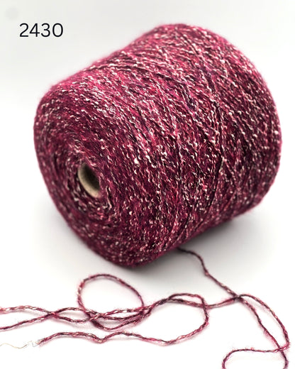 LINEAPIU TACOS Italian cotton linen wool blend DK weight irregular slub fantasy textured yarn on cone for knitting crochet and weaving from iDOKNiT