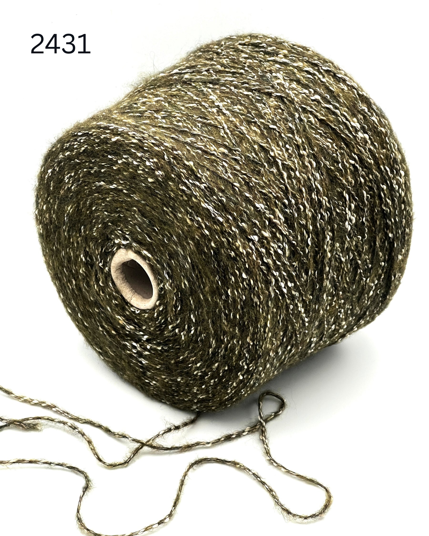 LINEAPIU TACOS Italian cotton linen wool blend DK weight irregular slub fantasy textured yarn on cone for knitting crochet and weaving from iDOKNiT