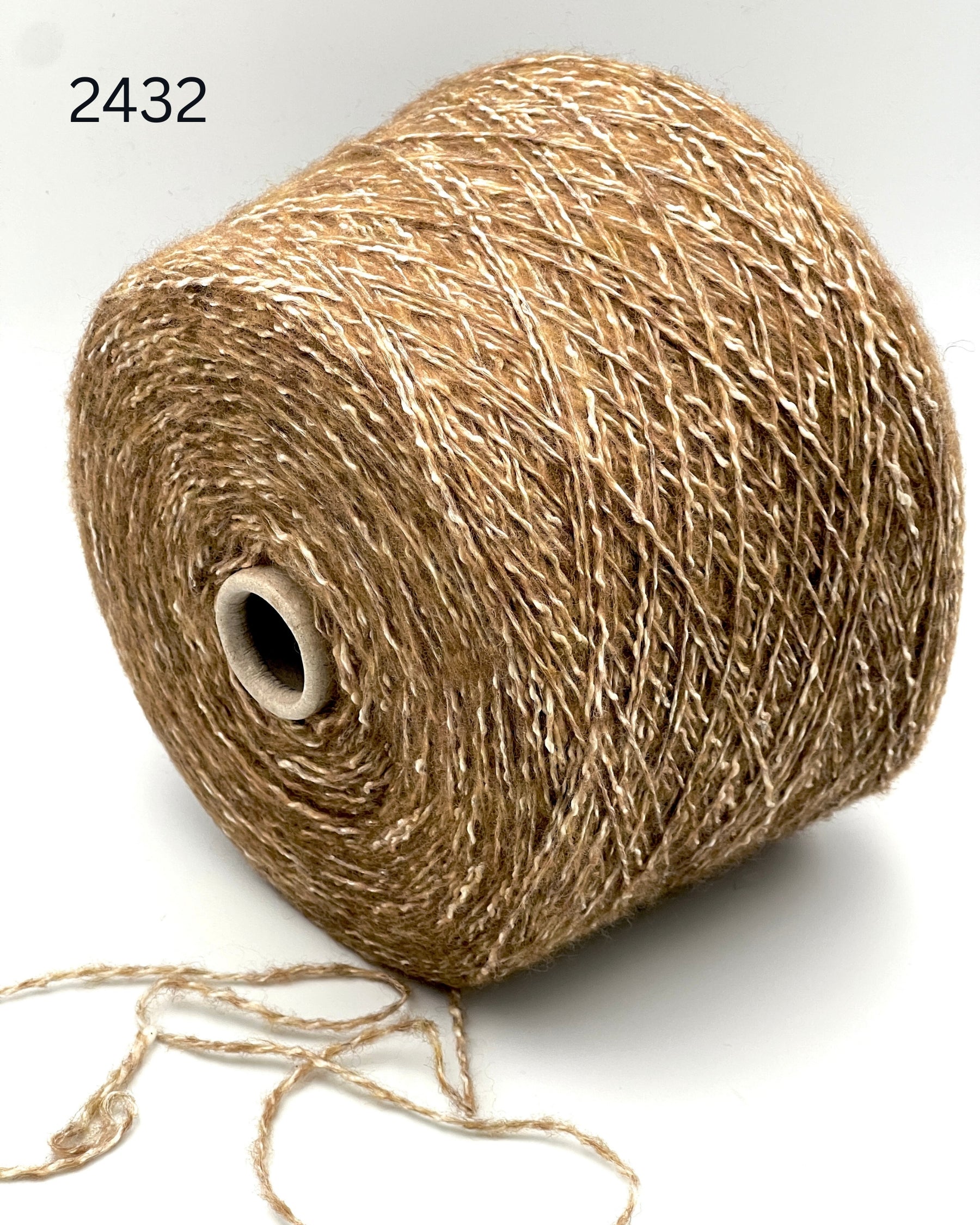 LINEAPIU TACOS Italian cotton linen wool blend DK weight irregular slub fantasy textured yarn on cone for knitting crochet and weaving from iDOKNiT