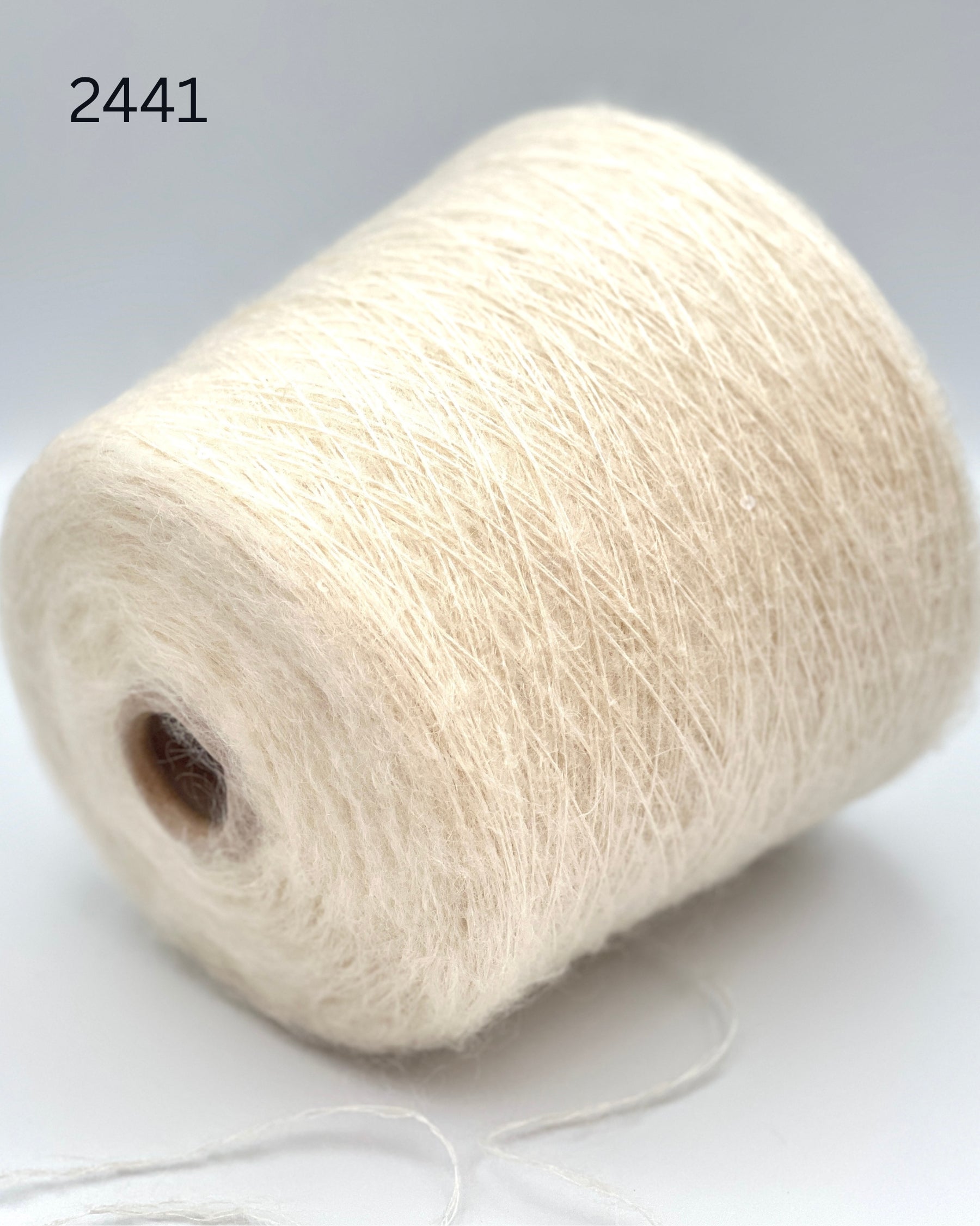 GG FILATI CIGNO Italian superkid mohair silk lace fingering weight yarn with integrated 3mm sequins on cone from iDOKNiT