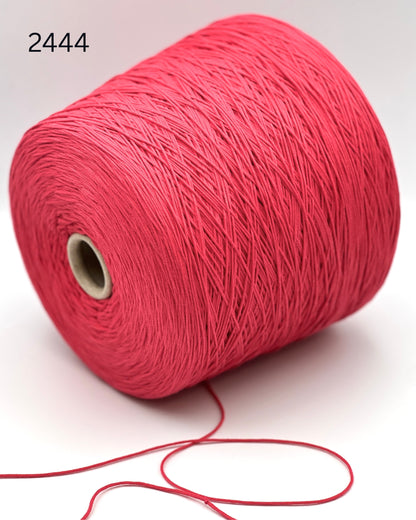Pecci Filati Kiss Italian cotton polyamide blend sport weight elastic chainette yarn on cone from iDOKNiT