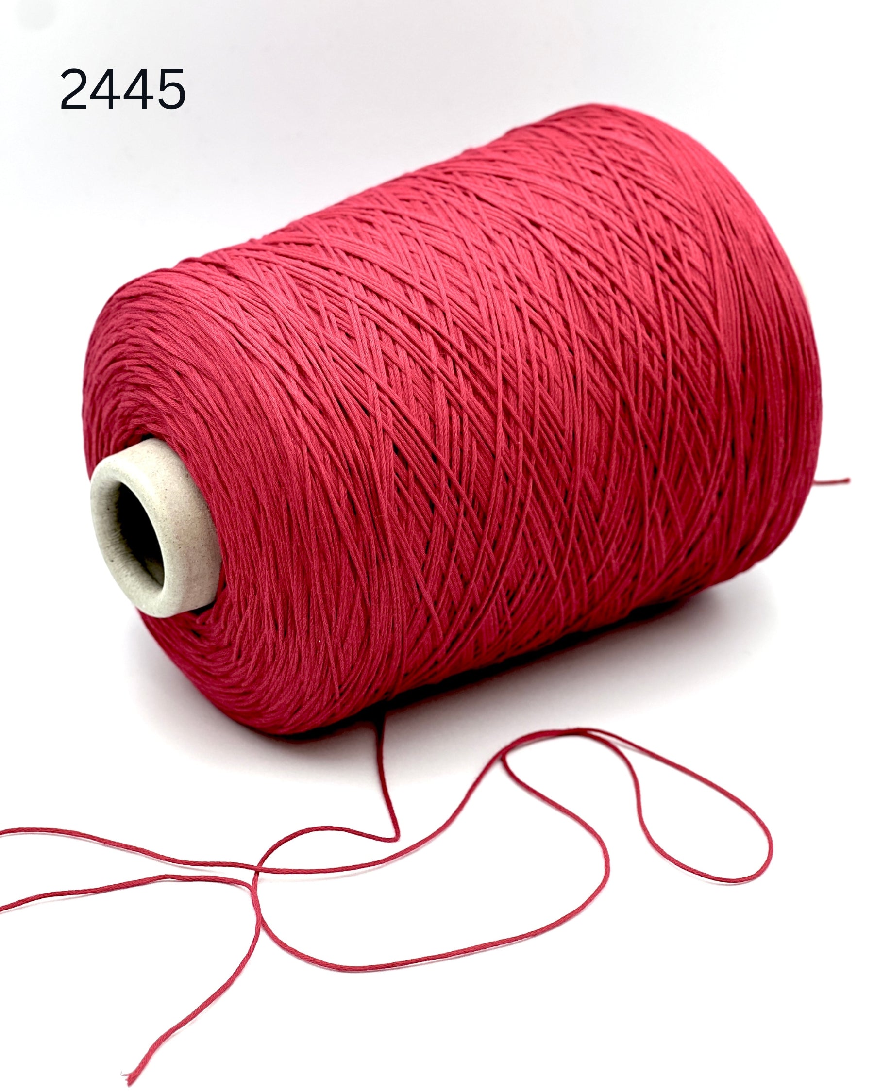 Pecci Filati Kiss Italian cotton polyamide blend sport weight elastic chainette yarn on cone from iDOKNiT