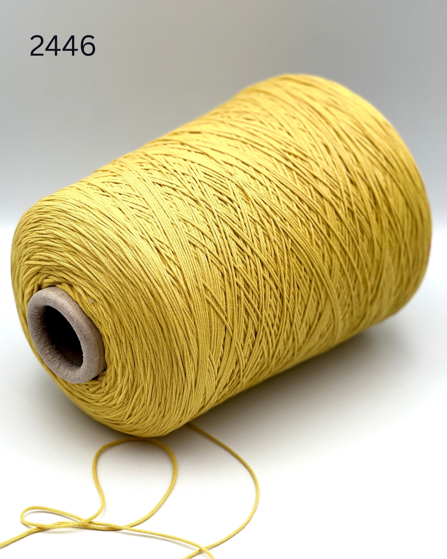 Pecci Filati Kiss Italian cotton polyamide blend sport weight elastic chainette yarn on cone from iDOKNiT