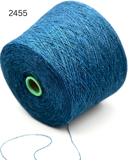 Filcom Pamir Tweed Italian luxury lace yarn spun from an equal blend of natural yak down and silk with colorful tweed flecks from iDOKNiT