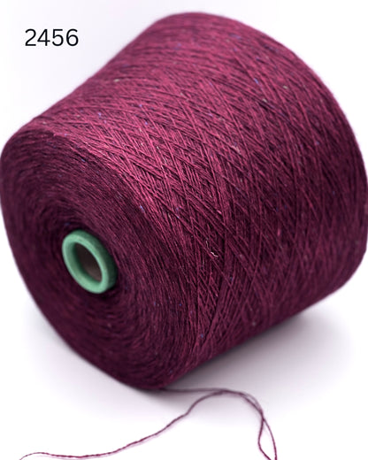 Filcom Pamir Tweed Italian luxury lace yarn spun from an equal blend of natural yak down and silk with colorful tweed flecks from iDOKNiT