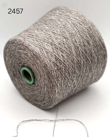 Filcom Pamir Tweed Italian luxury lace yarn spun from an equal blend of natural yak down and silk with colorful tweed flecks from iDOKNiT