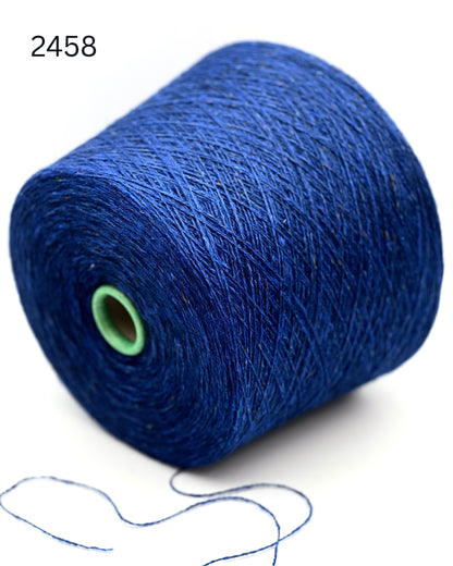 Filcom Pamir Tweed Italian luxury lace yarn spun from an equal blend of natural yak down and silk with colorful tweed flecks from iDOKNiT