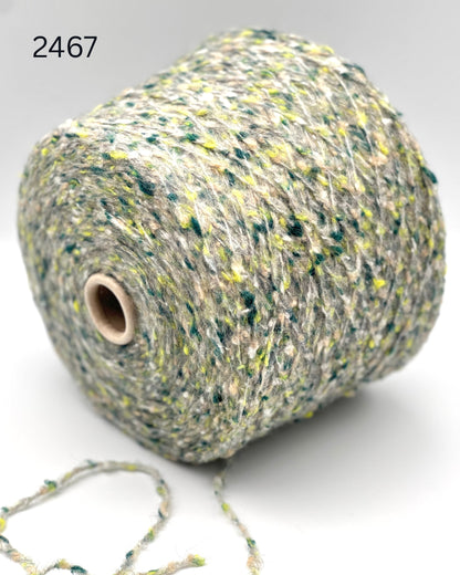Lineapiu Italia Douglas mohair merino wool DK weight tweed yarn in hand wound balls from iDOKNiT